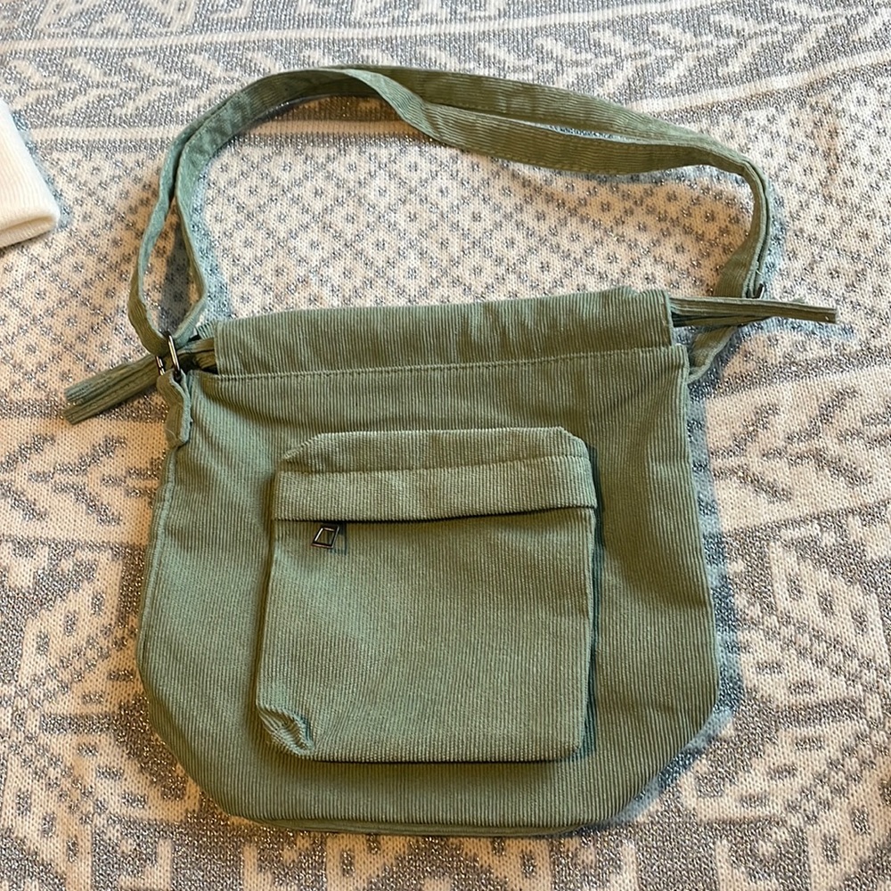 Amazon Shoulder Lightweight Corduroy Ribbed Bag
